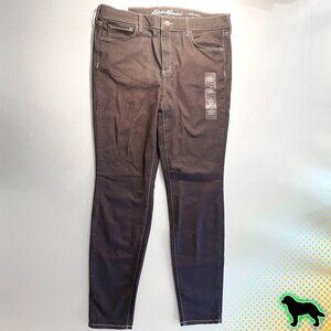 NWT NEW Eddie Bauer Slightly Curvy Skinny Jeans Denim Size 14 2% Spandex